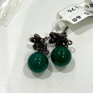 Silver mercansite earrings NWT